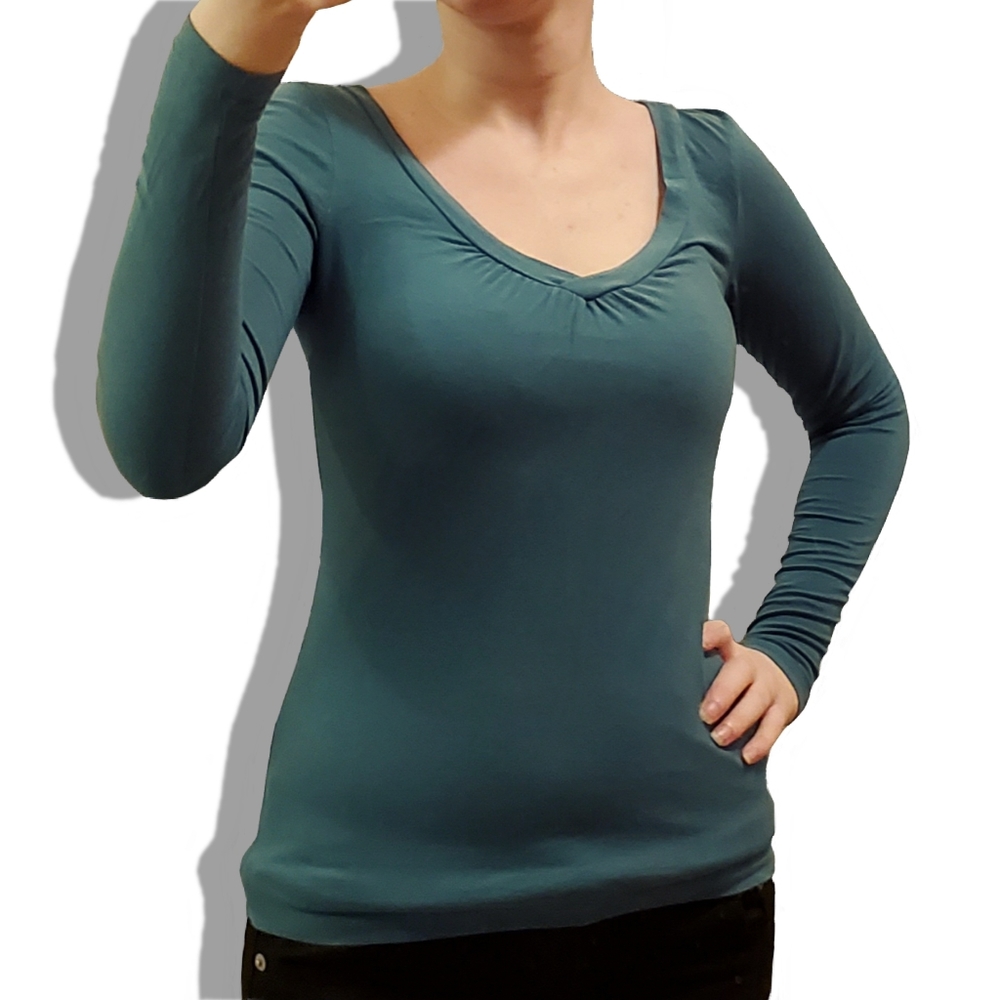 LOFT Teal Long Sleeves T-shirt